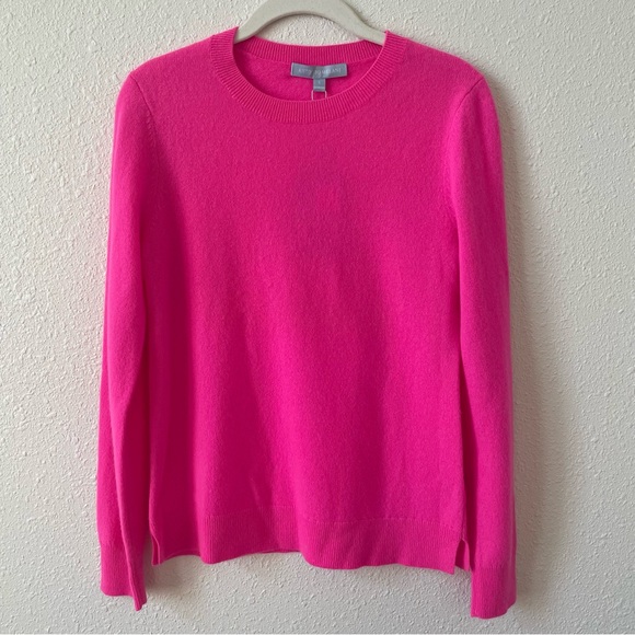 ANTONIO MELANI Sweaters - Antonio Melani Cameron Crewneck Sweater Bright Pink Size Small Cashmere Luxury